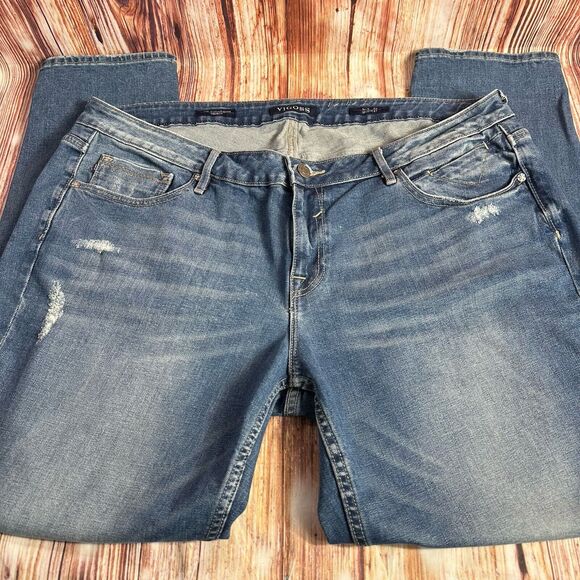 Vigoss THOMPSON TOMBOY Size 20 Mid Rise Ankle Straight Jeans Denim Pants 38x28.5 - Picture 3 of 11